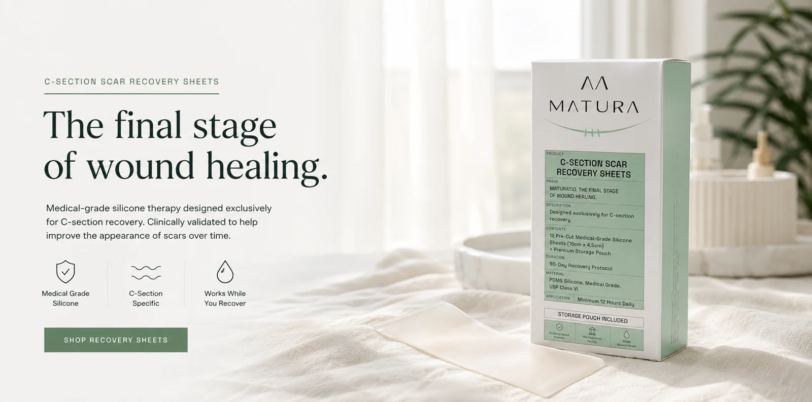 Matura C-section scar recovery system