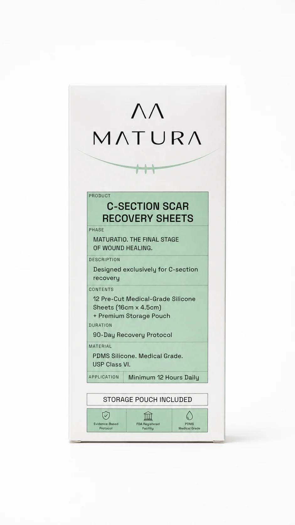 Matura recovery sheets close-up